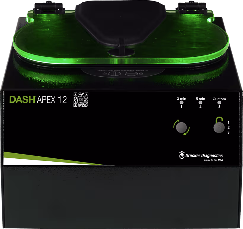 Buy Drucker Diagnostics DASH Apex 12 STAT Centrifuge at best price in India with Free Shipping, Installation & Service