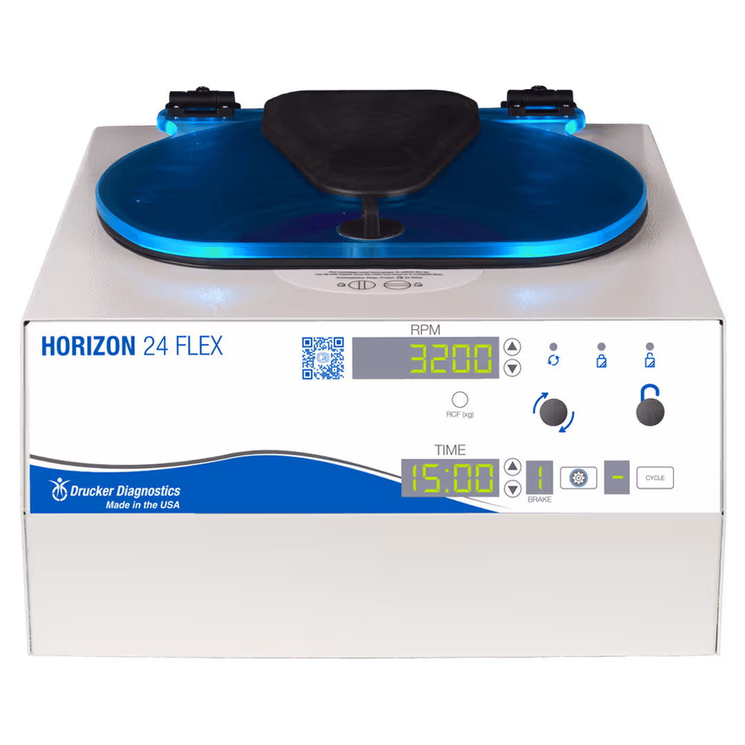 Buy Drucker Diagnostics HORIZON 24 Flex Routine Centrifuge at best price in India with Free Shipping, Installation & Service