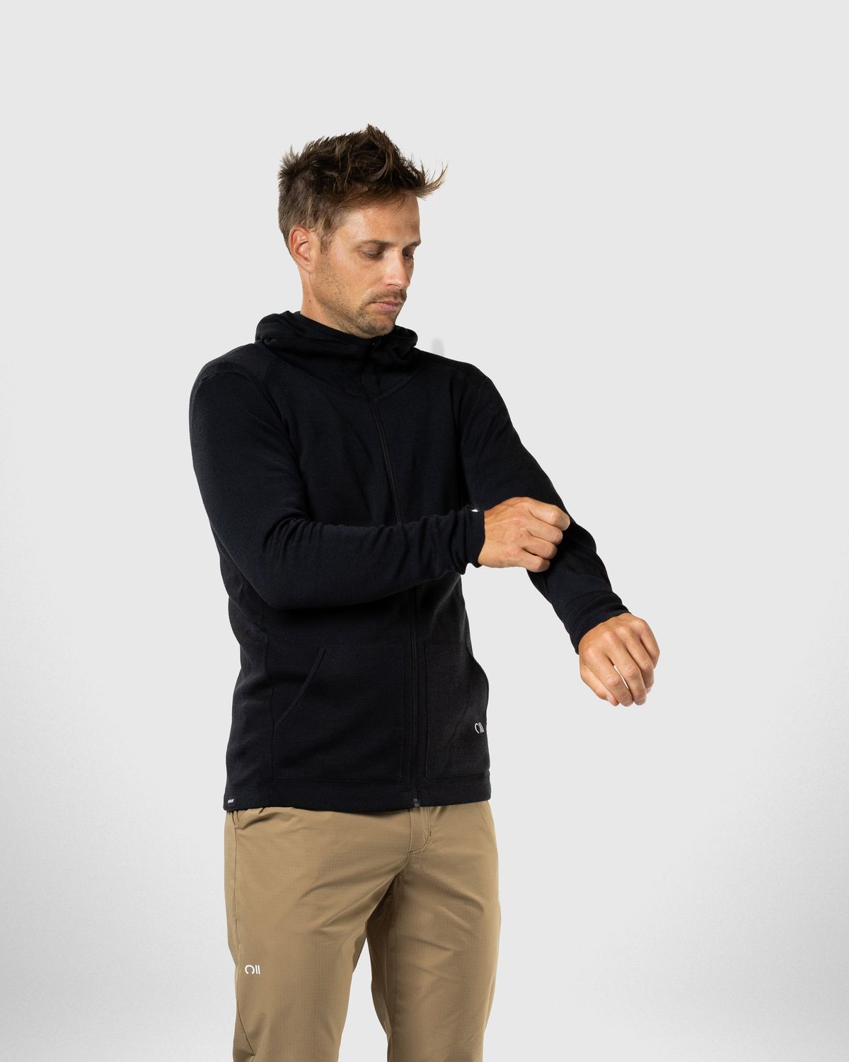 Eco Merino T180, Knit Zip Hoodie Men