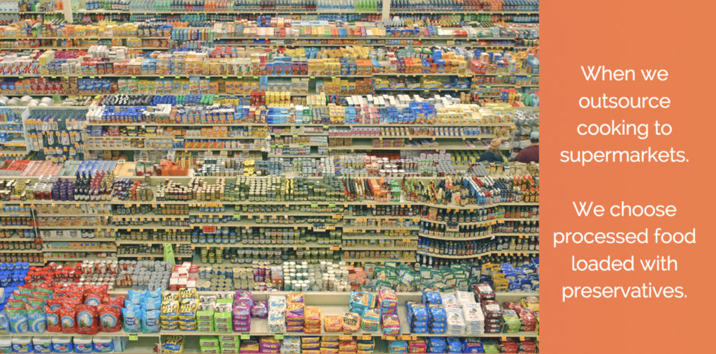 Unhealthy food at Supermarket