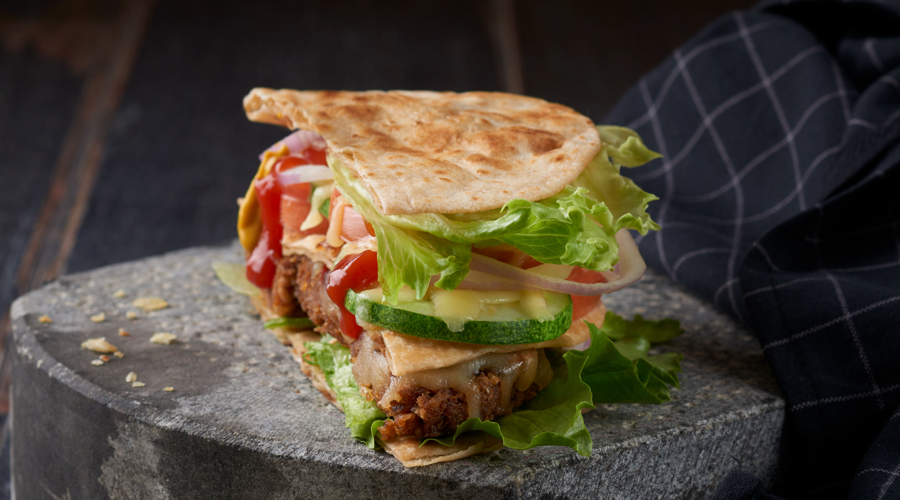 Roti + Burger Recipe Banner