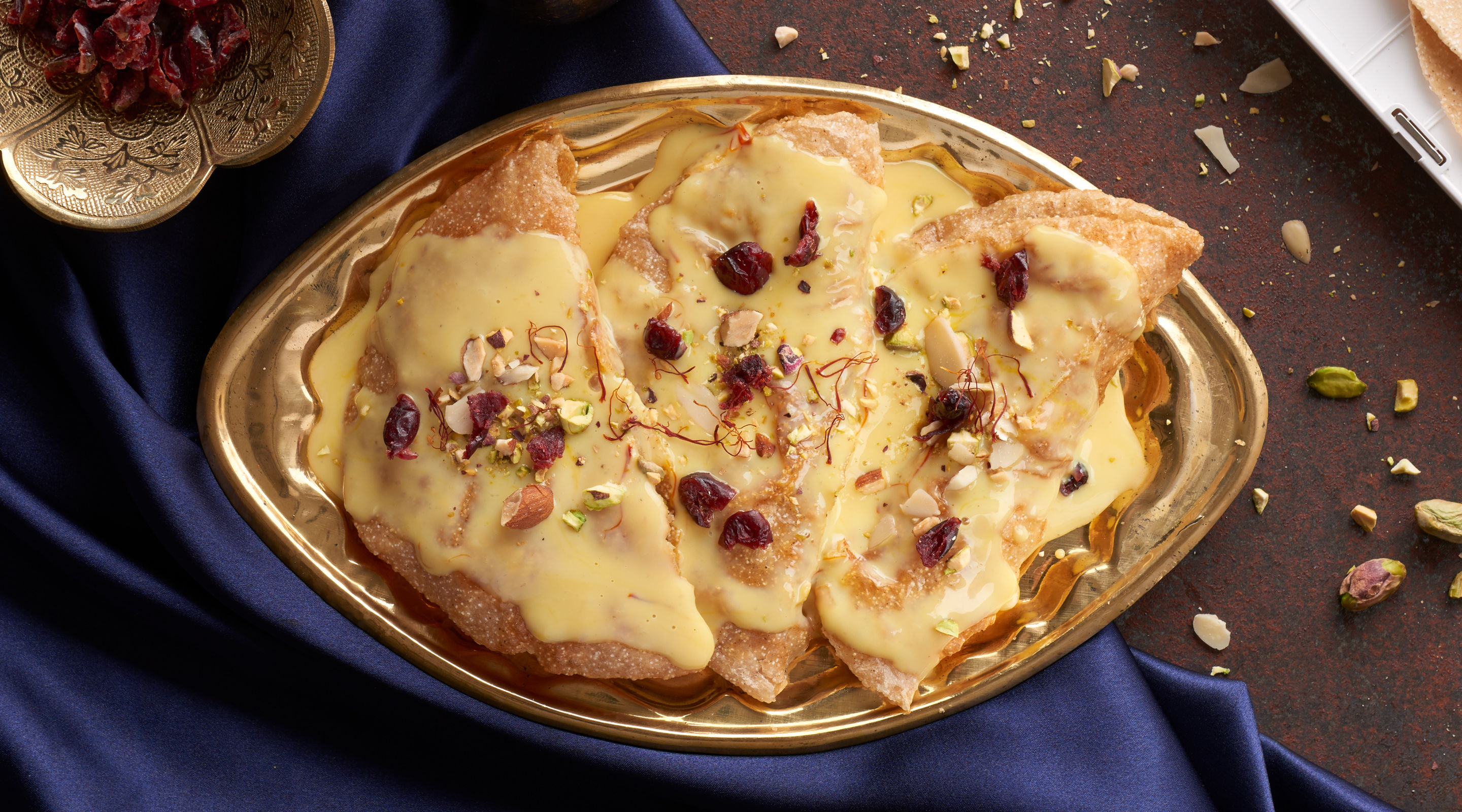 Sweet Kesar Milk Poli Recipe Banner