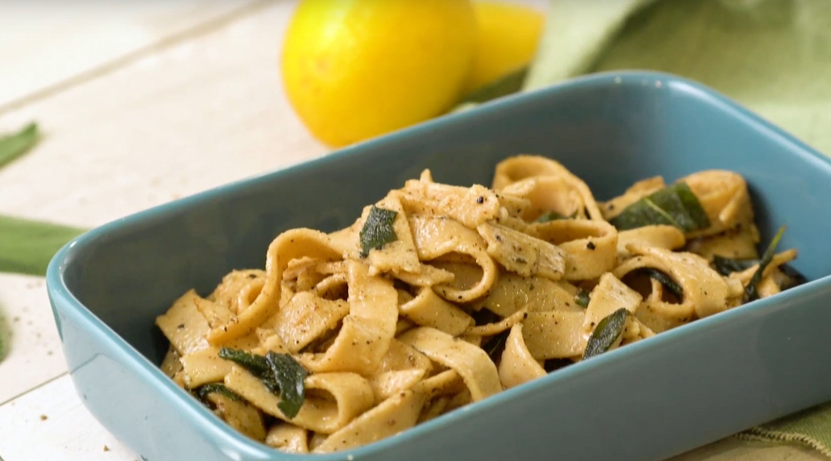 Amaranth Pasta with Brown Butter Sage Sauce Recipe Banner
