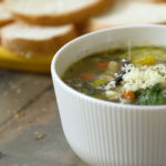 Roti Pasta Basil Soup