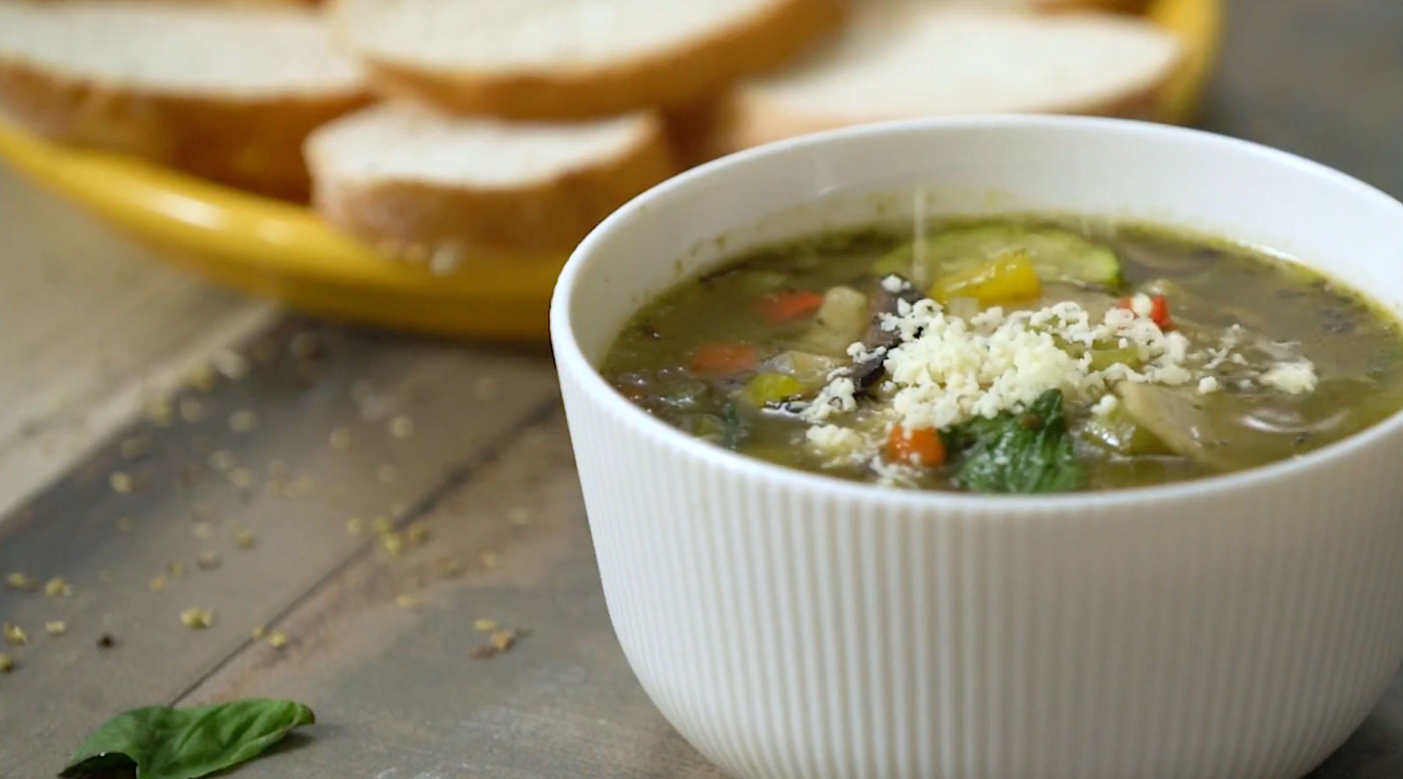 Roti Pasta Basil Soup Recipe Banner