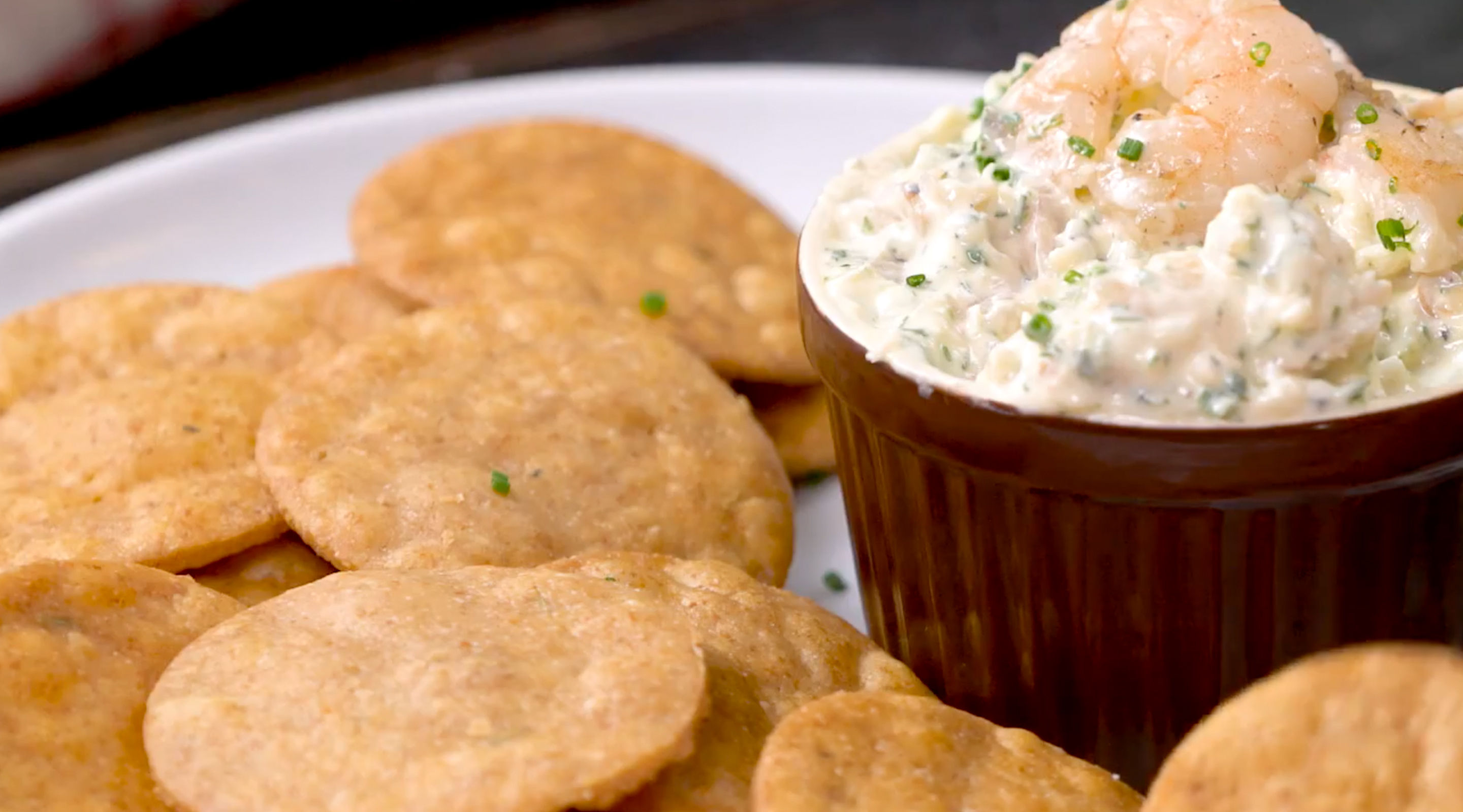 Spelt Biscuits with Creamy Herbed Shrimp Dip Recipe Banner