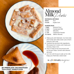 Almond Milk Puris