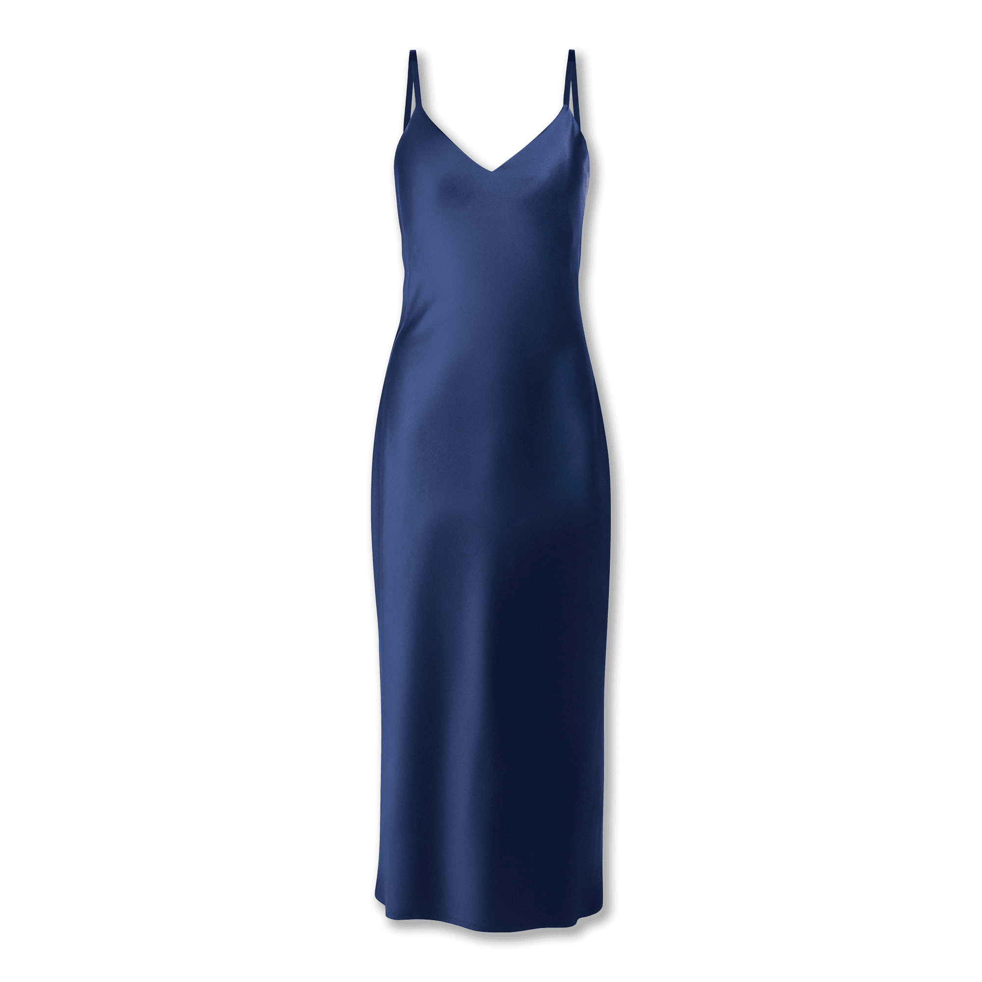 Routine Robe Long Night Dress - Silk - Bleu | Routine Paris