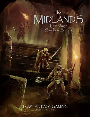 ** This title is currently part of a discount bundle - scroll to the bottom for details! ** THE MIDLANDS The Midlands PDF (original version softcover/hardcover available via Lulu) is 365 pages of low magic, low prep, customisable sandbox, in a “points…