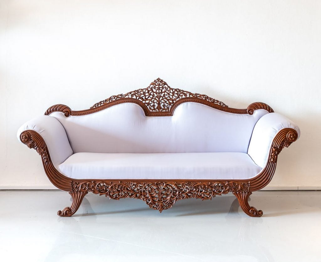 Antique British Colonial Carved Sofa The Past Perfect Collection