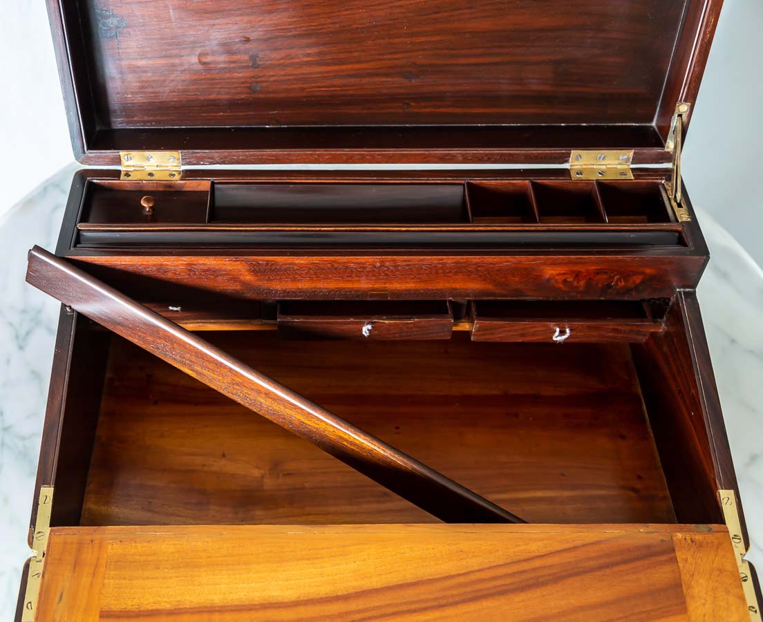 Antique Triple Opening Writing Box - The Past Perfect Collection