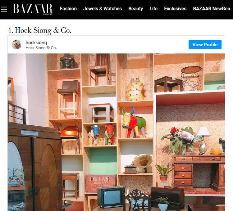 Best Places to find Unique Furniture in Singapore. Harper’s BAZAAR’s preloved furniture hotspots! 