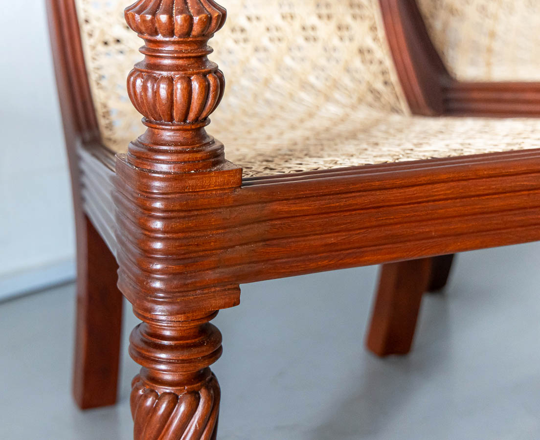Antique British Colonial Library Chairs - The Past Perfect Collection