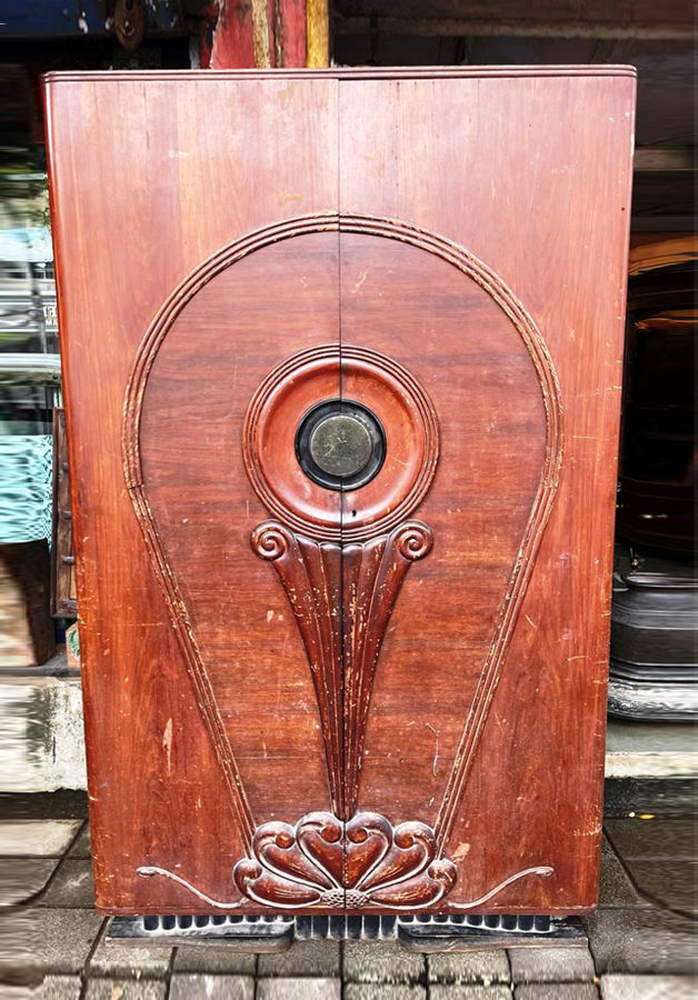 Art Nouveau Wardrobe before restoration