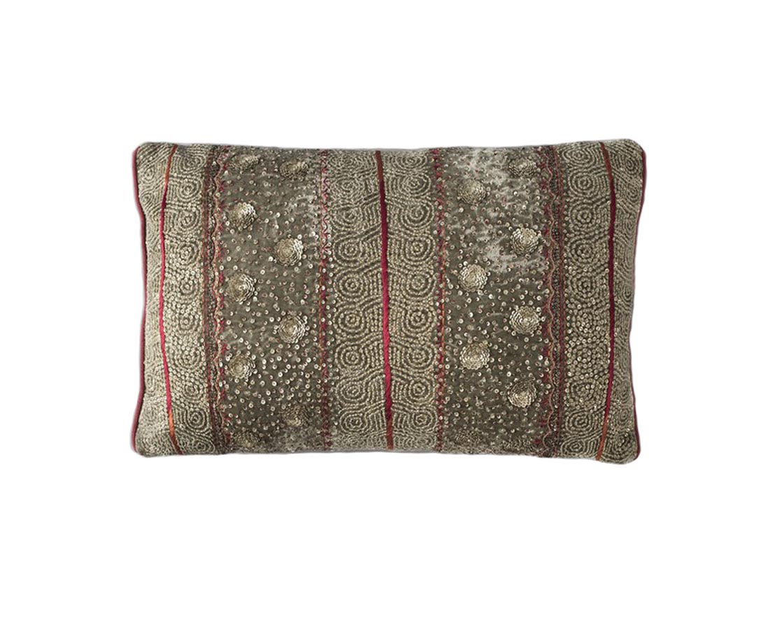 Kainaat Silk Velvet Good Earth Cushion The Past Perfect Collection