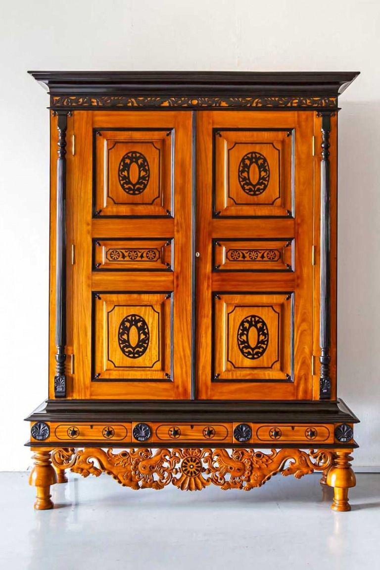 Love for Dutch Furniture - Dutch Colonial Cupboard with Inlay