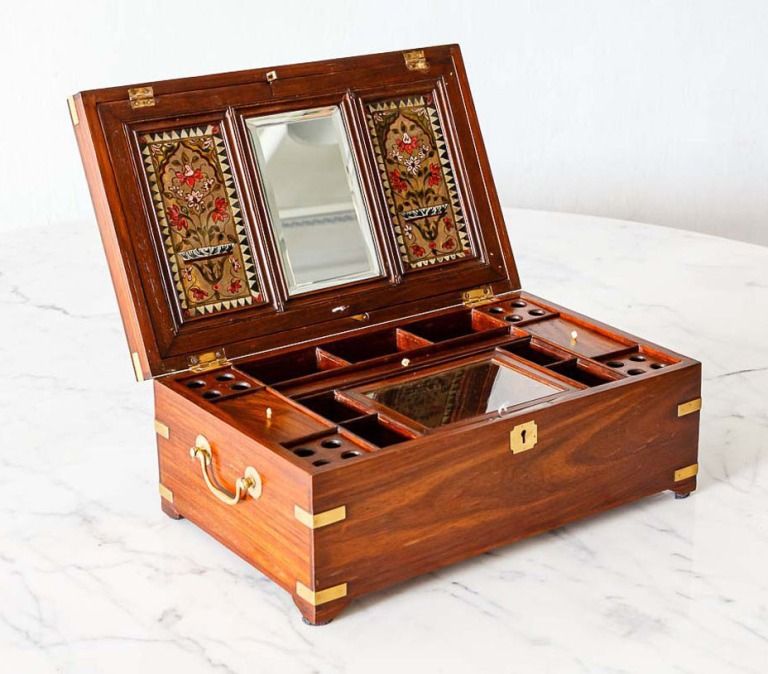 History in a Box - Antique Dressing Box - The Past Perfect Collection