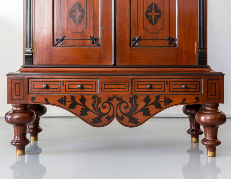 Antique Furniture Legs - Bulbous Leg Dutch Colonial Cupboard - The Past Perfect Collection Singapore