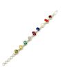 Navratna Sterling Silver Bracelet with all Nine Natural Gemstones for Navgraha Lab Certified Gm 44.43