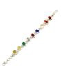 Navratna Sterling Silver Bracelet with all Nine Natural Gemstones for Navgraha Lab Certified Gm 44.69
