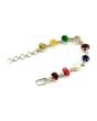 Navratna Sterling Silver Bracelet with all Nine Natural Gemstones for Navgraha Lab Certified Gm 44.49