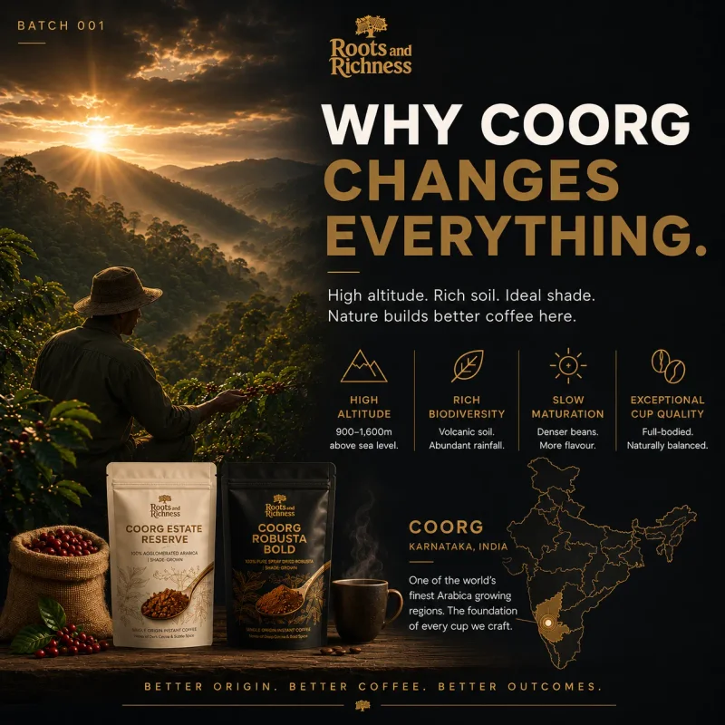 Roots and Richness AM/PM Protocol — 50 cups of premium chicory-free instant coffee