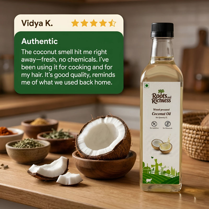 Heritage Wood Pressed Coconut Oil (First Extract) image 3