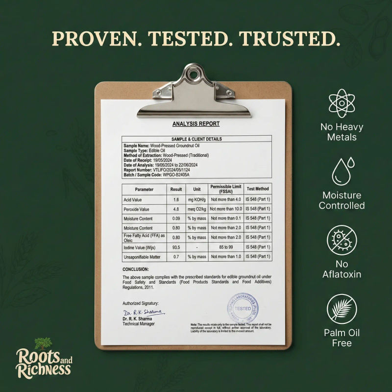 Heritage Wood Pressed Groundnut Oil (First Extract) image 2