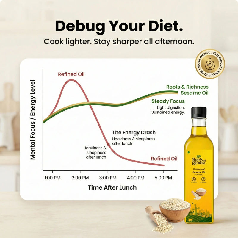 Heritage Wood Pressed Sesame Oil (First Extract) image 3