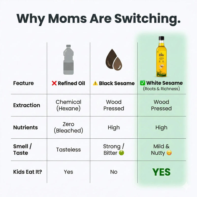 Heritage Wood Pressed Sesame Oil (First Extract) image 2