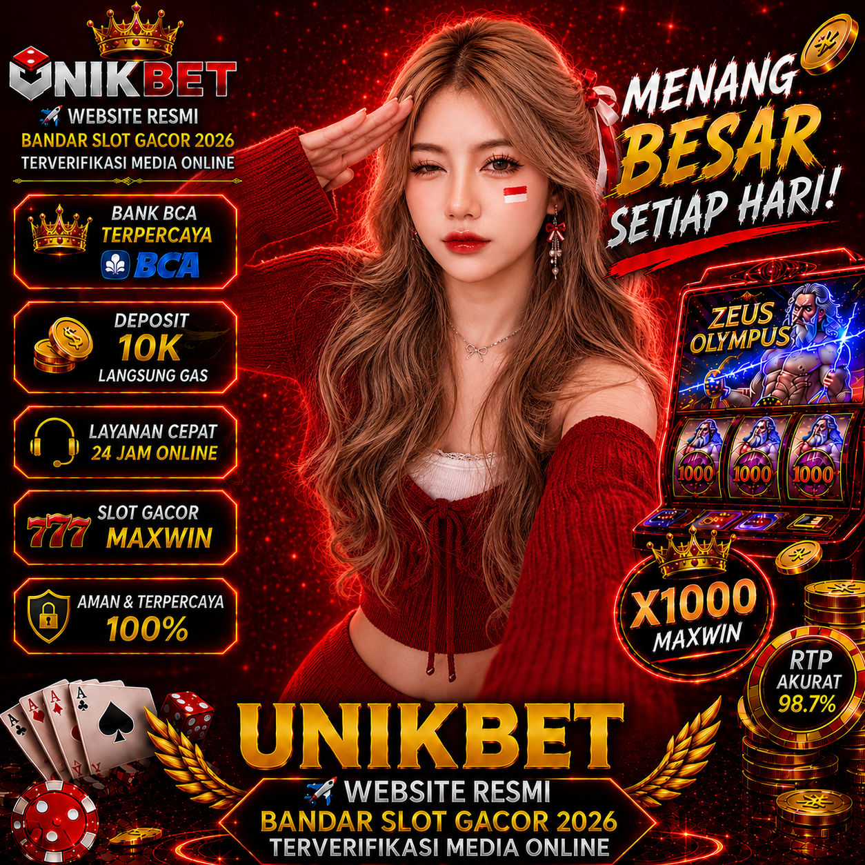 UNIKBET: Agen Situs SLot Maxwin Pasti Hoki88 Deposit Qris Bca 5K