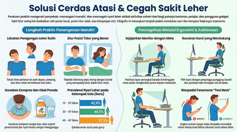 Infografis Cegah Sakit Leher