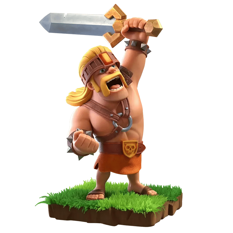 Gambar peleton orang barbar super/super barbarian di coc