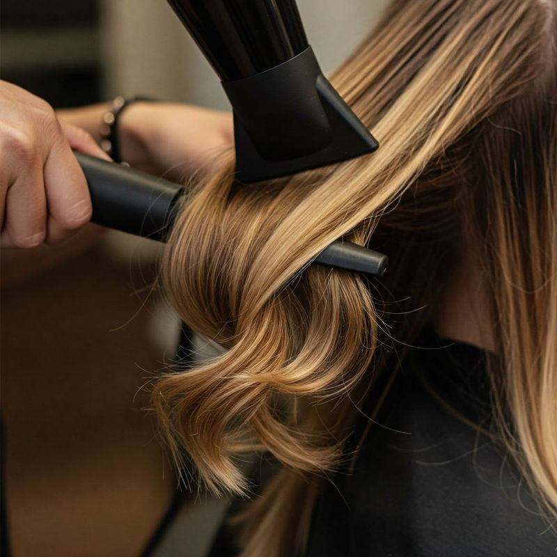 Corte de cabello y secado