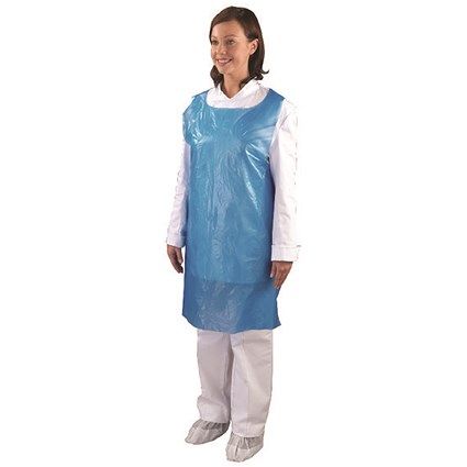 BLUE FLAT PACK DISPOSABLE APRONS (1000)