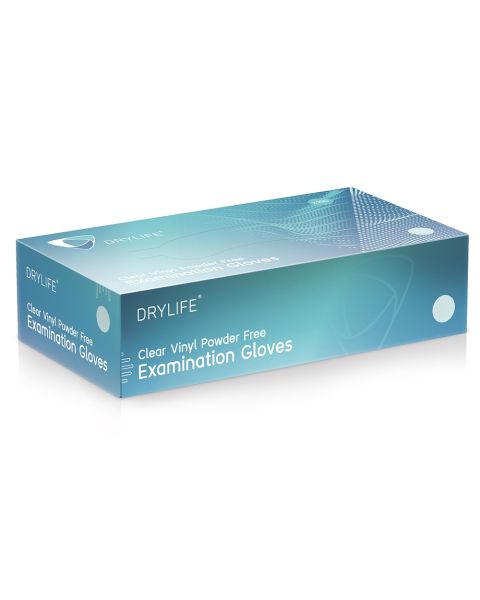 DryLife Clear Vinyl Gloves - Medium - Box of 100