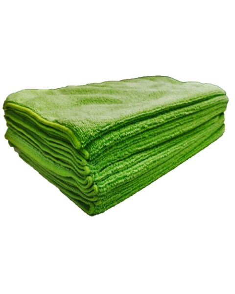 Microfibre Cloths Green 230gsm  (10)