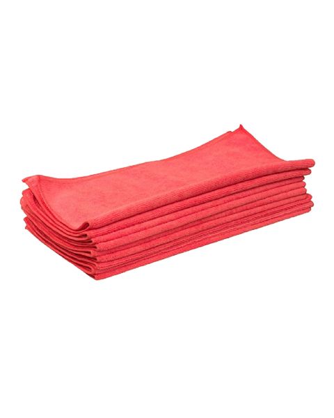 Microfibre Cloths Red 230gsm (10)