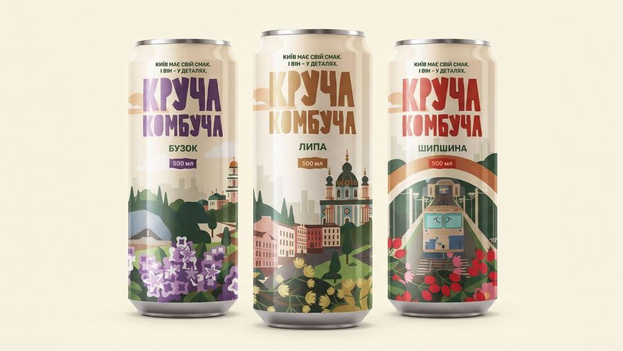 KRUCHA KOMBUCHA — Packaging & Brand Design