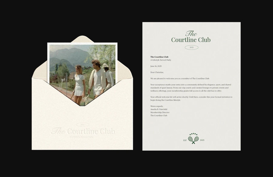 The Courtline Club | Brand Identity Design