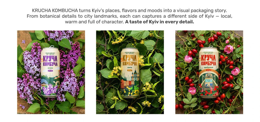 KRUCHA KOMBUCHA — Packaging & Brand Design