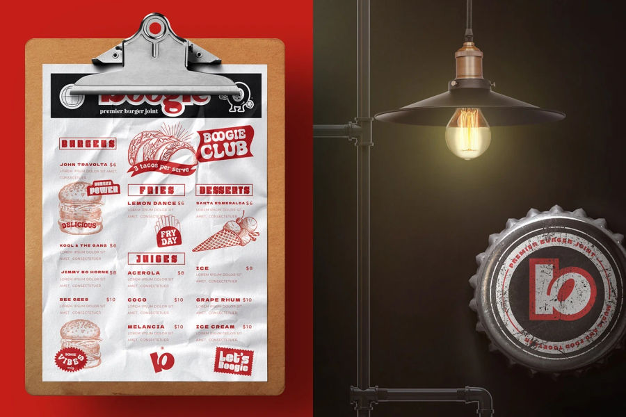 Boogie - premier burger joint | Branding