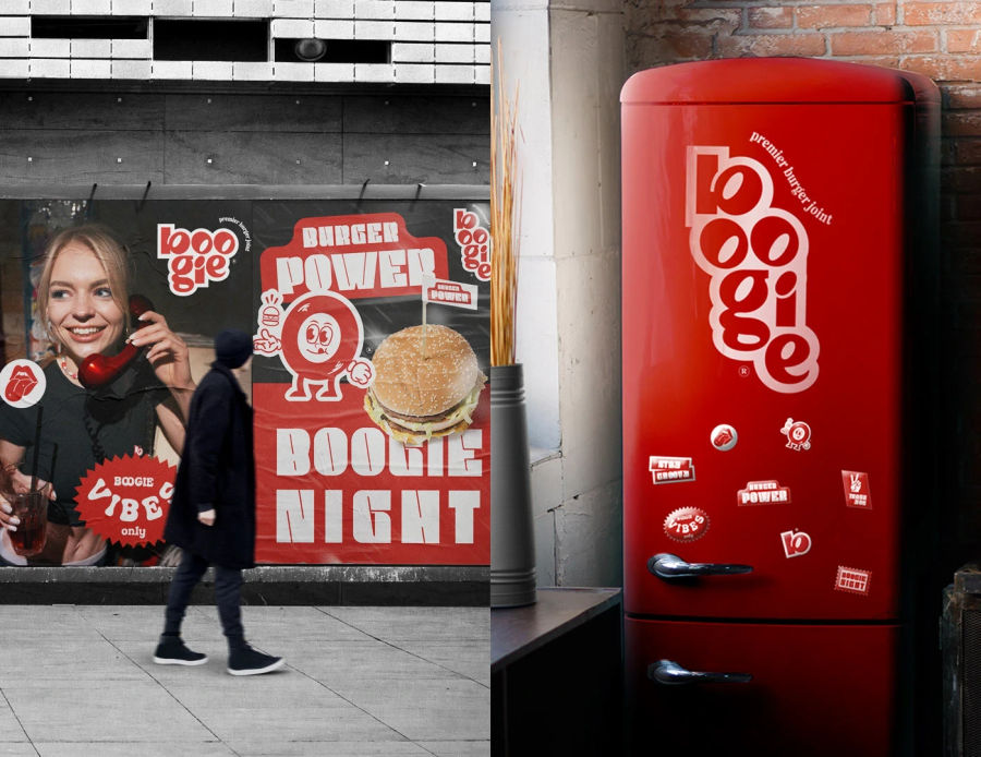 Boogie - premier burger joint | Branding