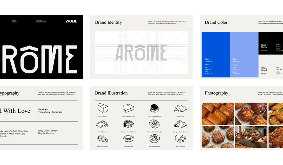 Arome Visual Identity & Bakery Branding