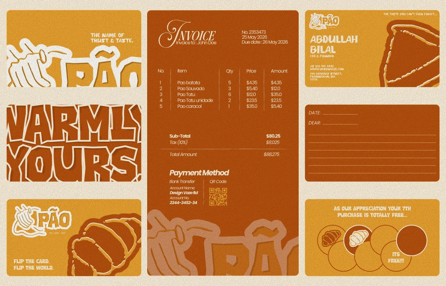 PÃO — Visual Identity & Bakery Branding