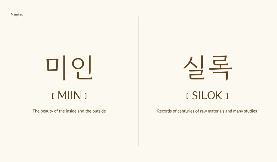 MIIN SILOK 미인실록 BRAND IDENTITY