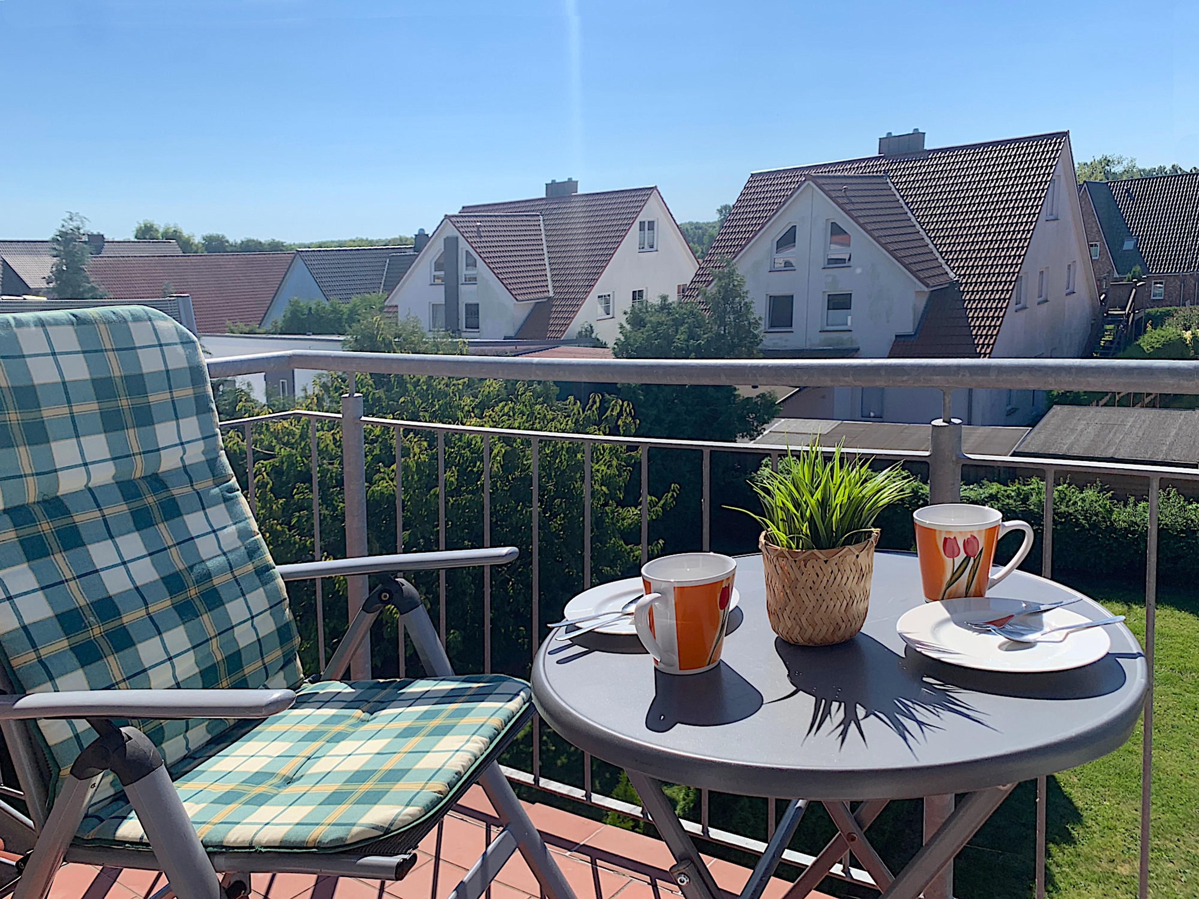 Haus Glückstal, Ferienwohnung 06, Balkon Richtung Süden