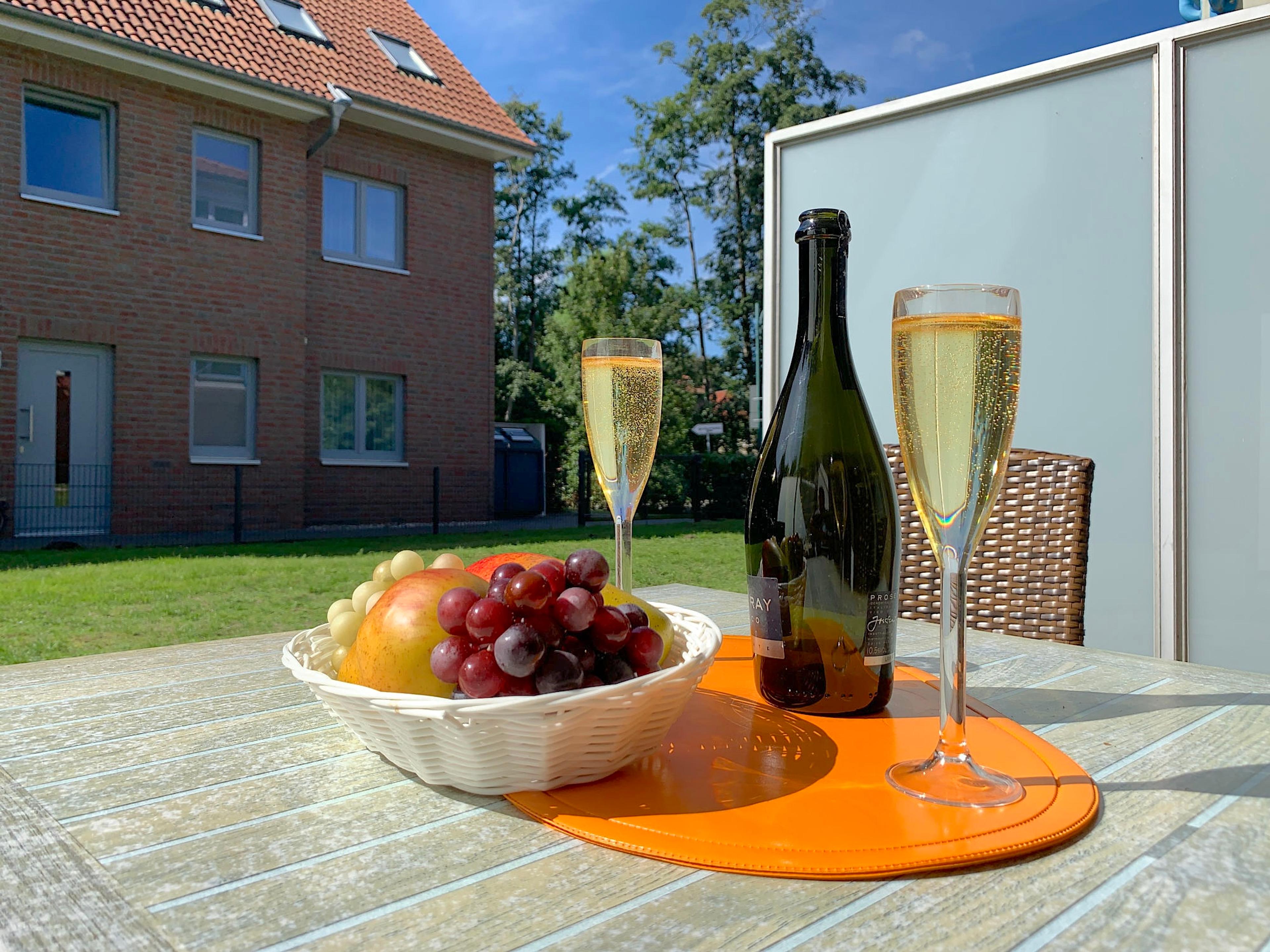 Residenz am Park, Ferienwohnung 03, Terrasse Richtung Süden