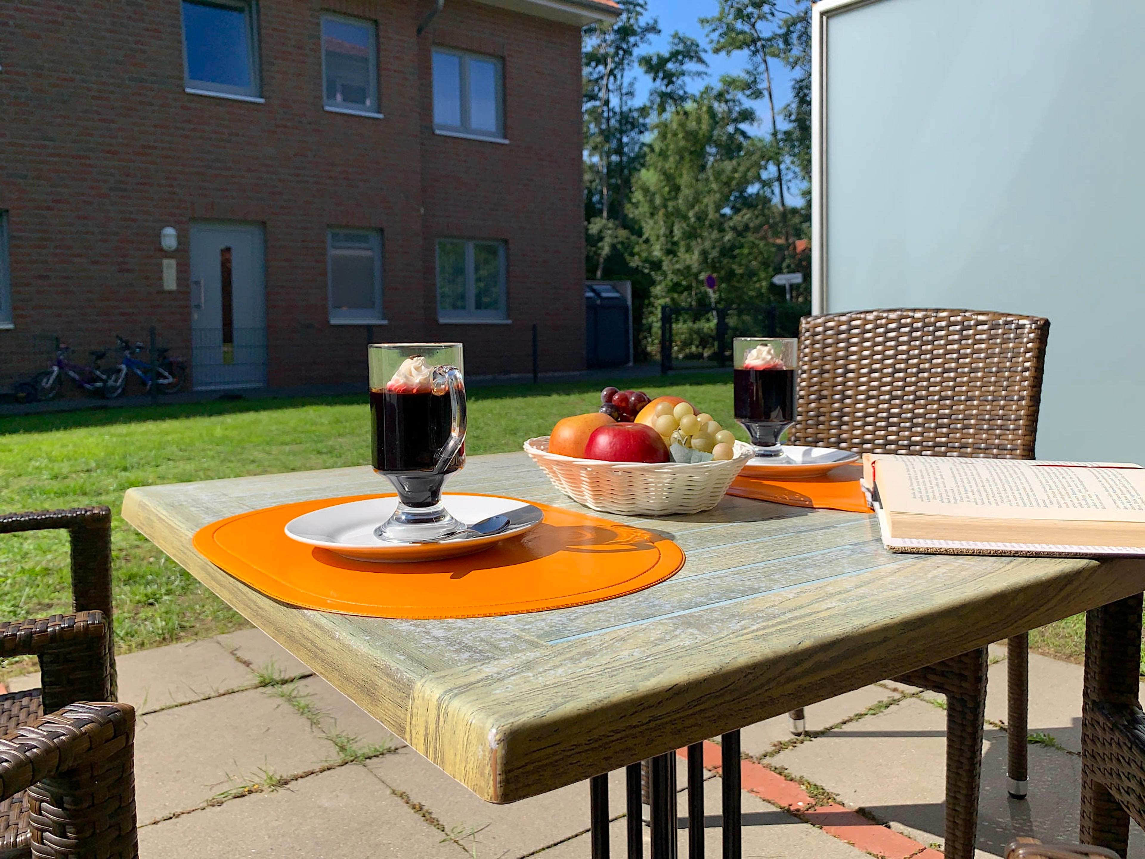 Residenz am Park, Ferienwohnung 04, Terrasse Richtung Süden