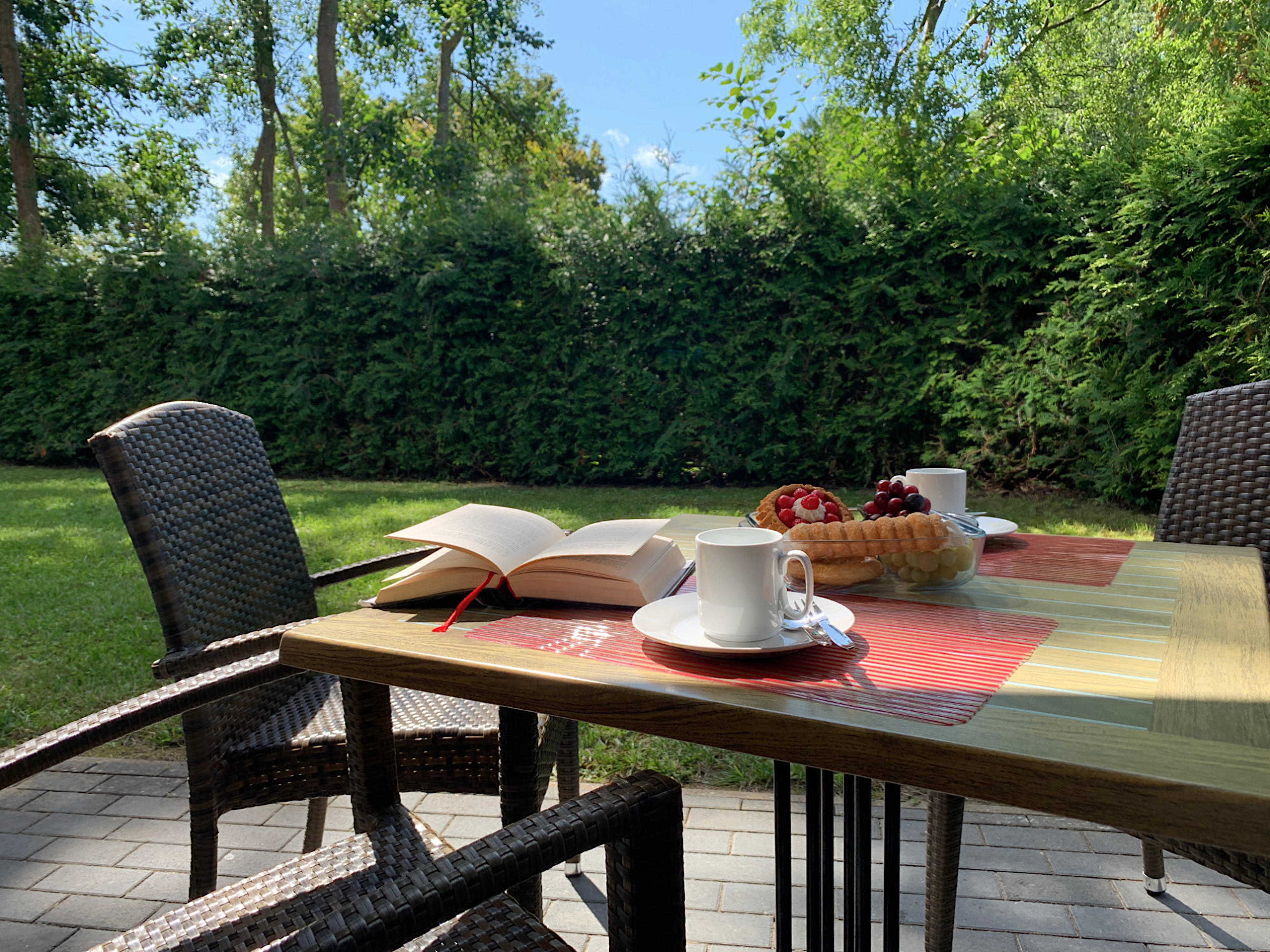 Weidenblick, Ferienwohnung 03, möblierte Terrasse, Südausrichtung